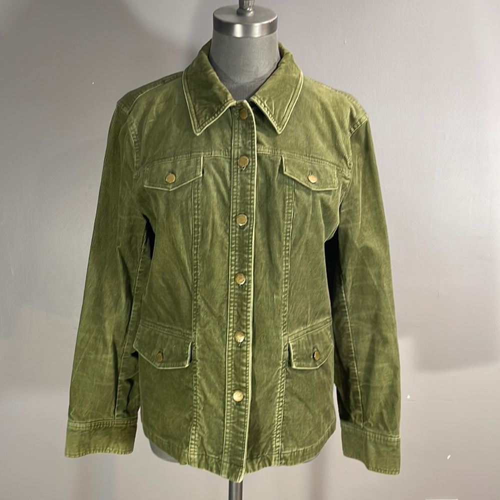 Jones New York Signature corduroy jacket with slight stretch in size large.